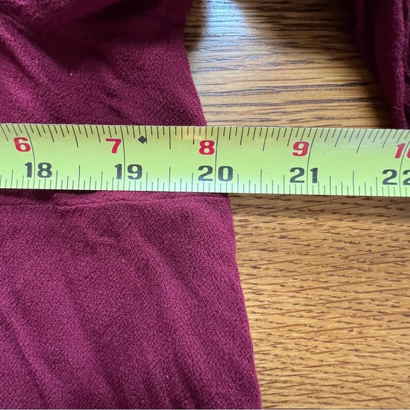 ⭐️ Free People Drift Away Burgundy Cold Shoulder Tunic Top Dress Size SMALL - Picture 12 of 14